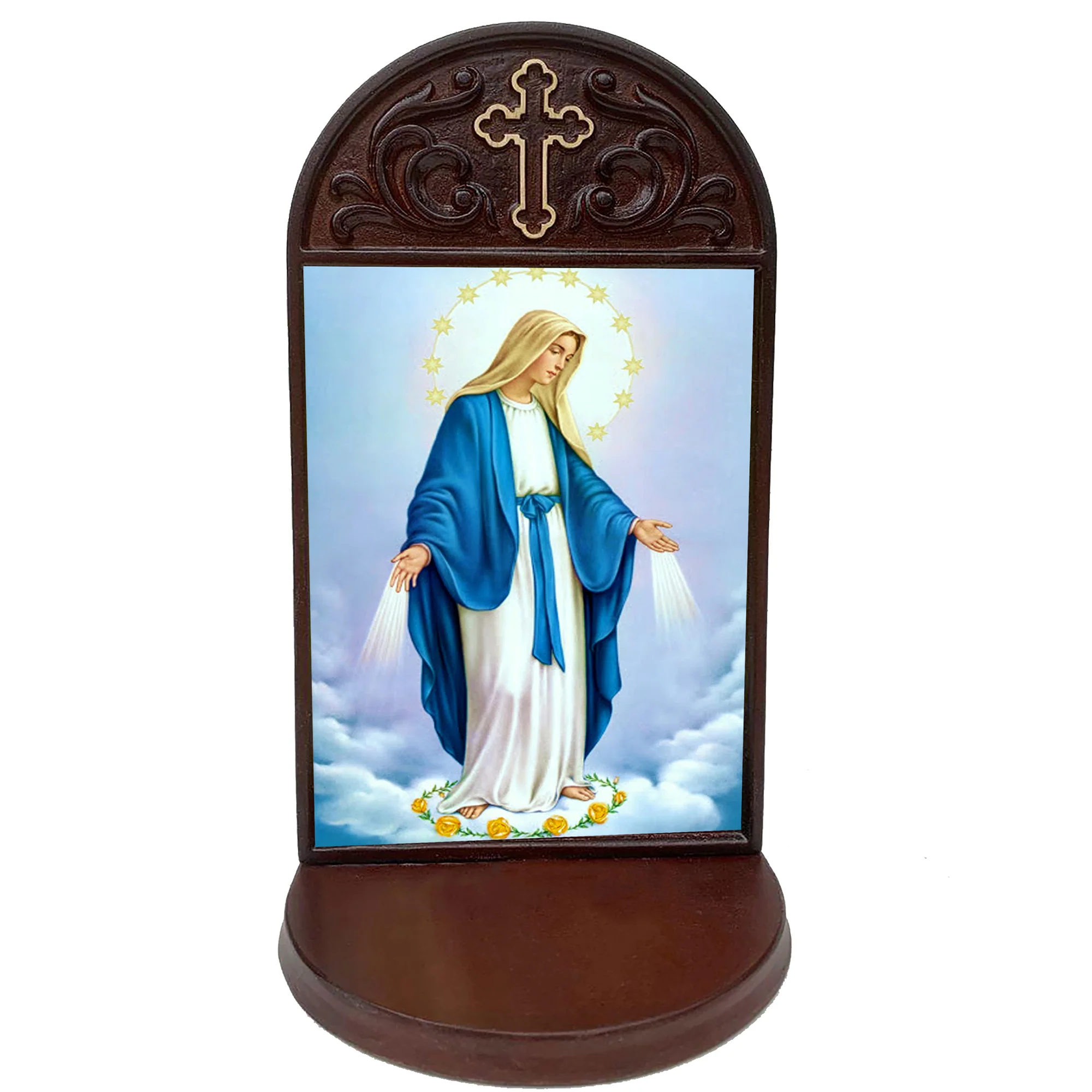 Our Lady of Grace Devotional Plaque with Stand - Image 2