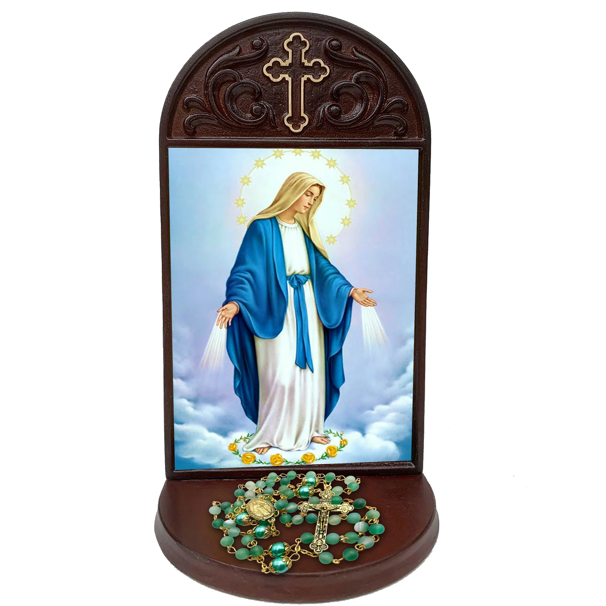 Our Lady of Grace Devotional Plaque with Stand - Image 3