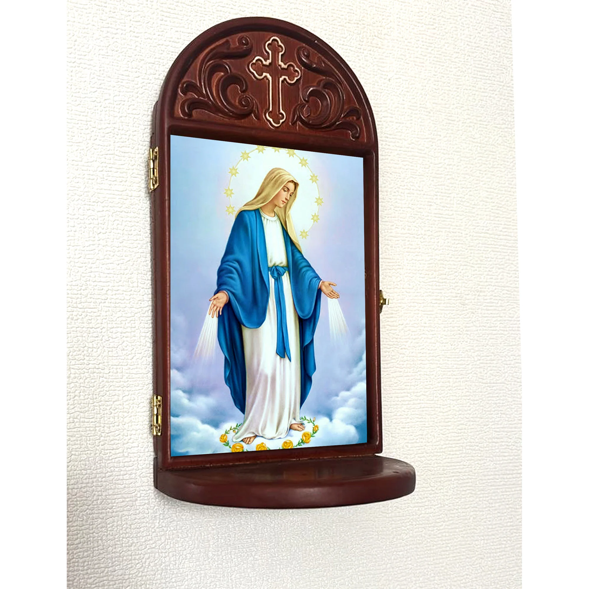 Our Lady of Grace Devotional Plaque with Stand - Image 4
