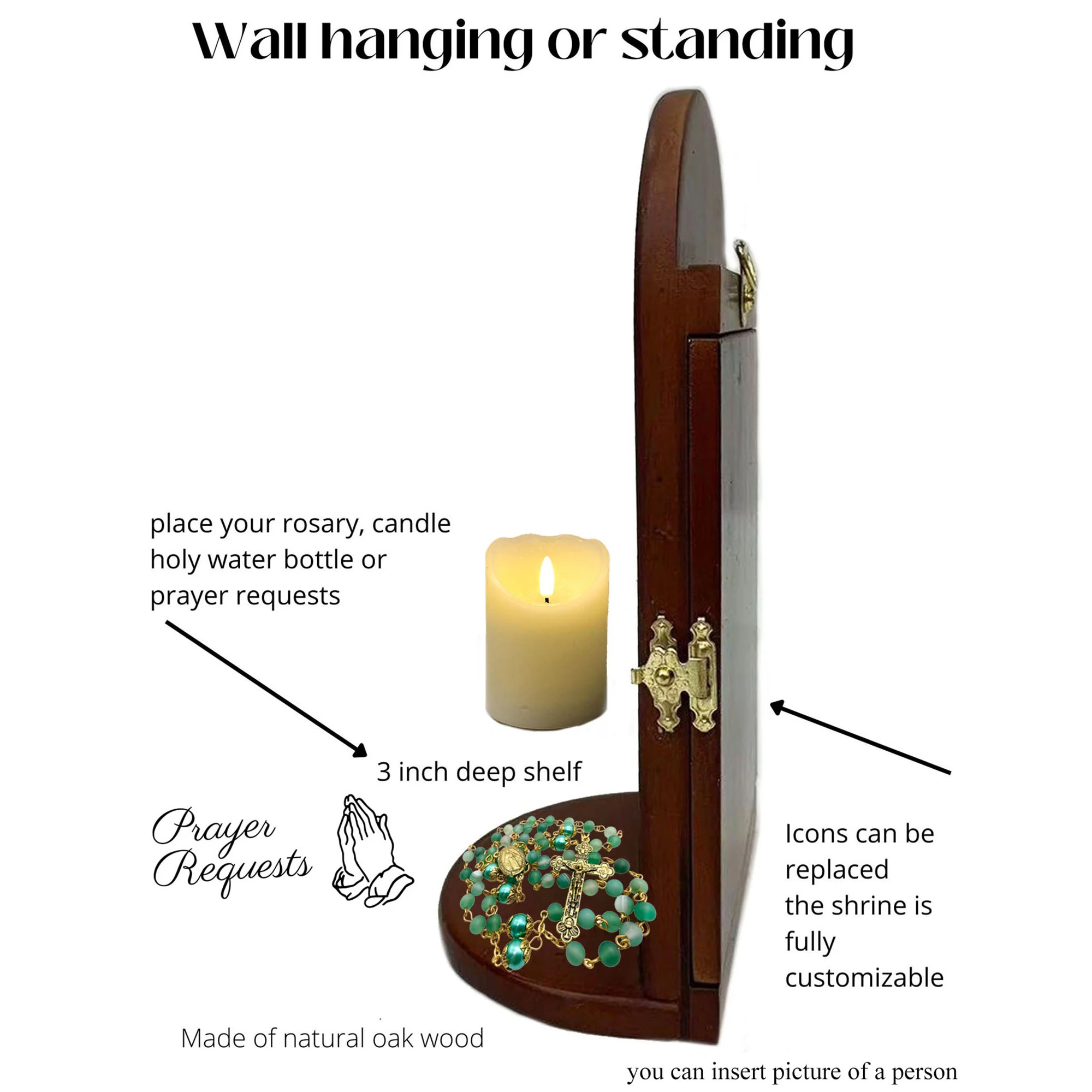 Our Lady of Grace Devotional Plaque with Stand - Image 7