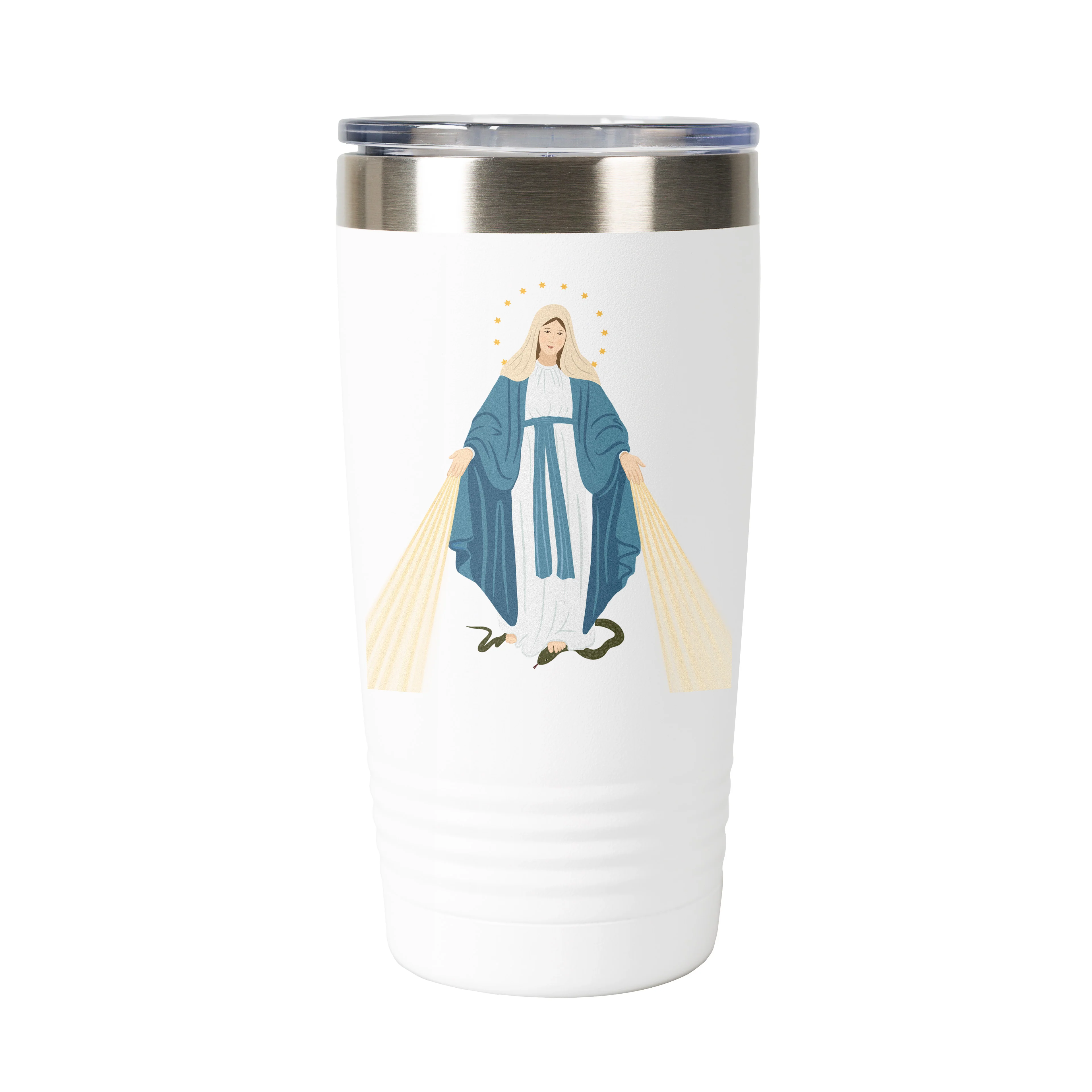 Our Lady of Grace Personalized 20 oz. White Tumbler - Image 2