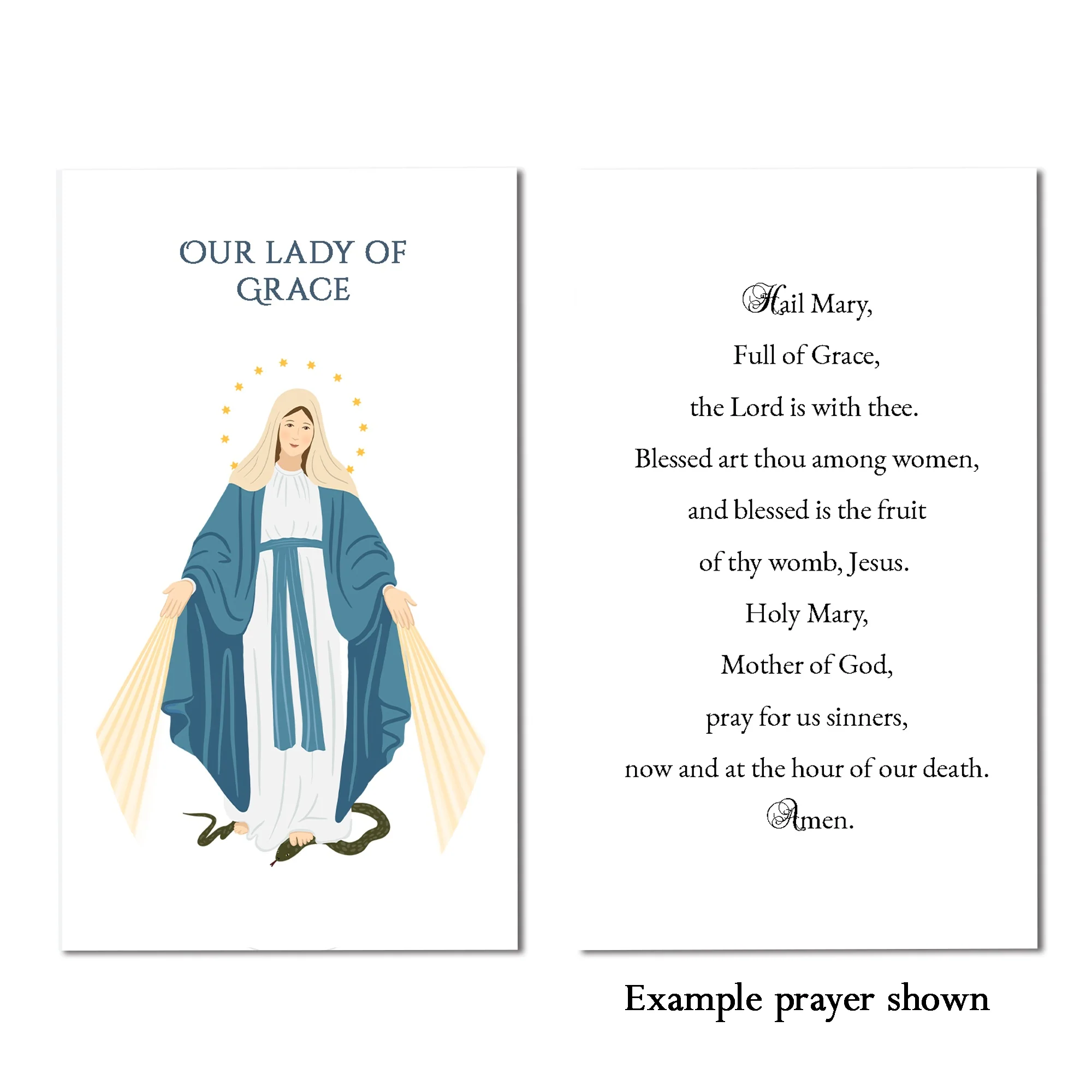 Our Lady of Grace Personalized Prayer Card - Image 2