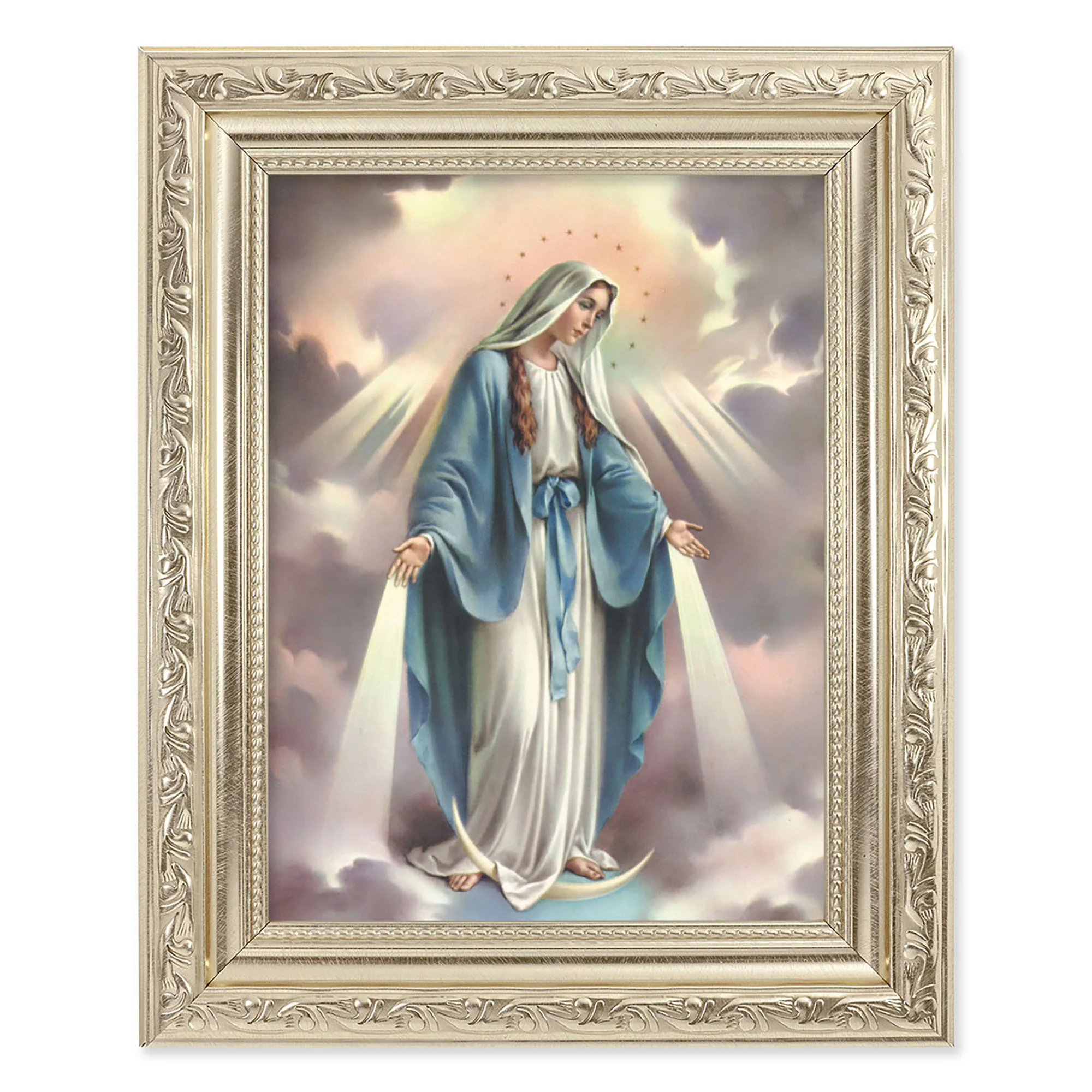 Our Lady of Grace Silver Framed Print - 6" x 8"