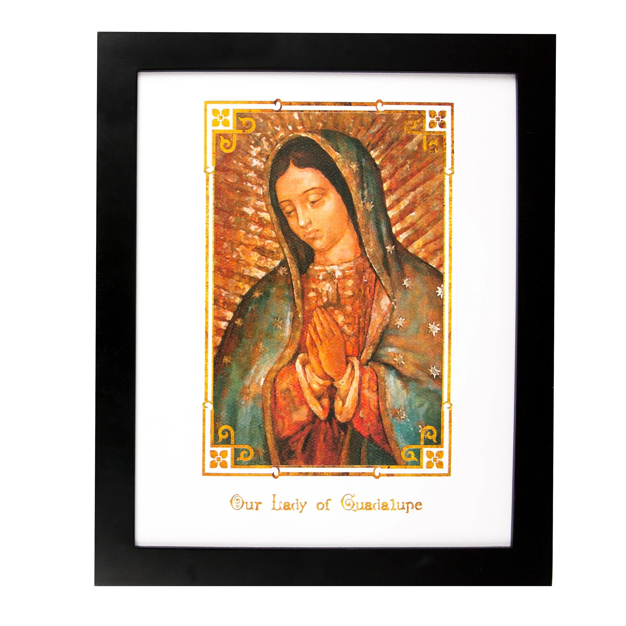 Our Lady of Guadalupe Black Framed Art Print - Image 2