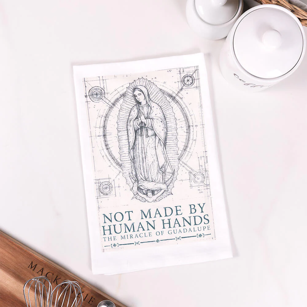 Our Lady of Guadalupe Blueprint Dishtowel