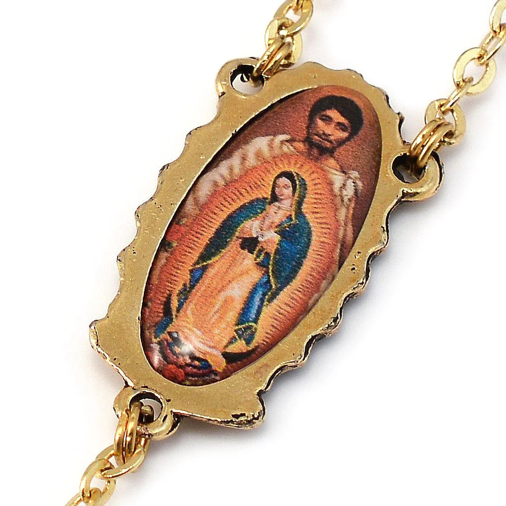 Our Lady of Guadalupe Bohemian Glass Rosary - Image 5