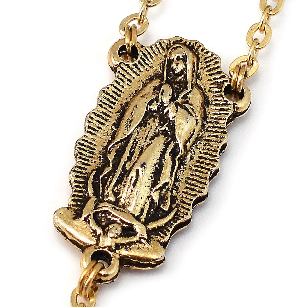 Our Lady of Guadalupe Bohemian Glass Rosary - Image 6