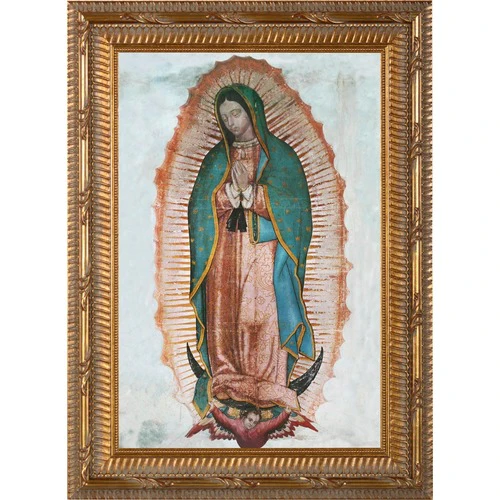 Our Lady of Guadalupe Canvas Giclée in Ornate Gold Frame - 24" x 40"