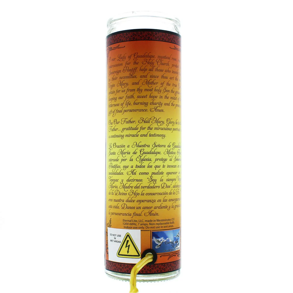 Our Lady of Guadalupe Flameless Candle - Image 2