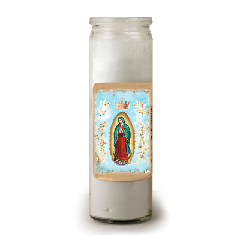 Our Lady of Guadalupe Glass 3-Day Devotional Candle
