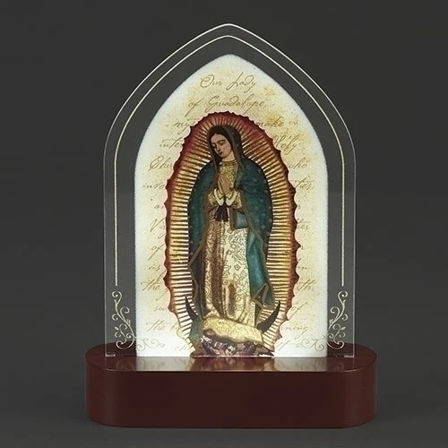 Our Lady of Guadalupe LED Lighted Tabletop Plaque - 8"