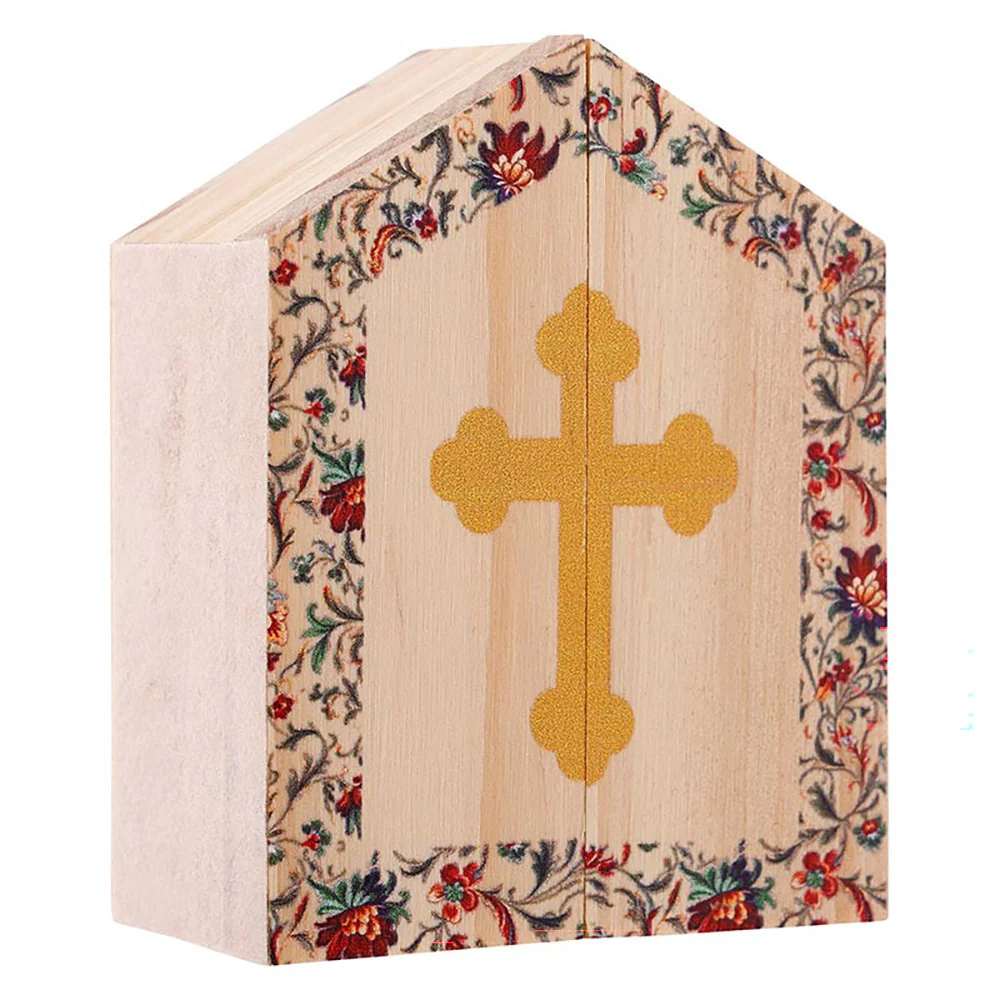 Our Lady of Guadalupe Miniature Wooden Triptych - Image 4