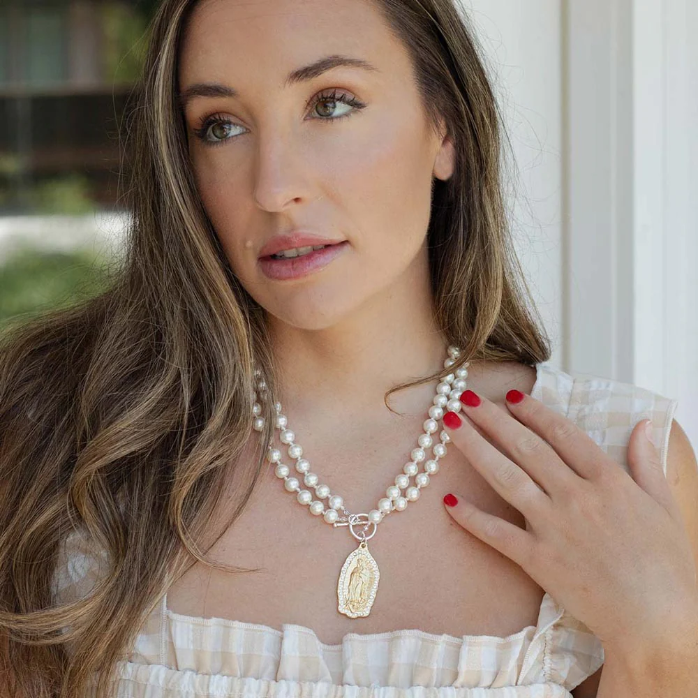 Our Lady of Guadalupe Pearl Necklace - Image 6