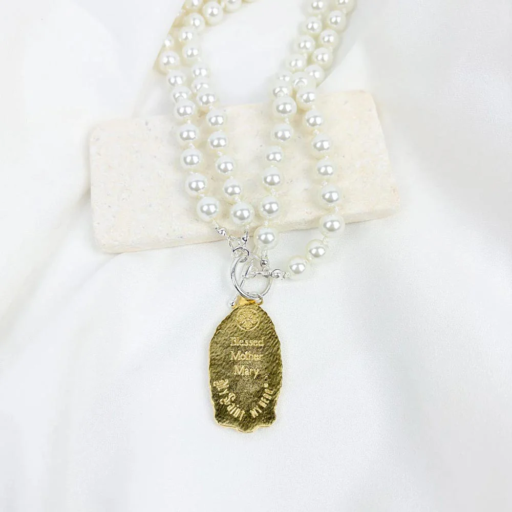 Our Lady of Guadalupe Pearl Necklace - Image 7