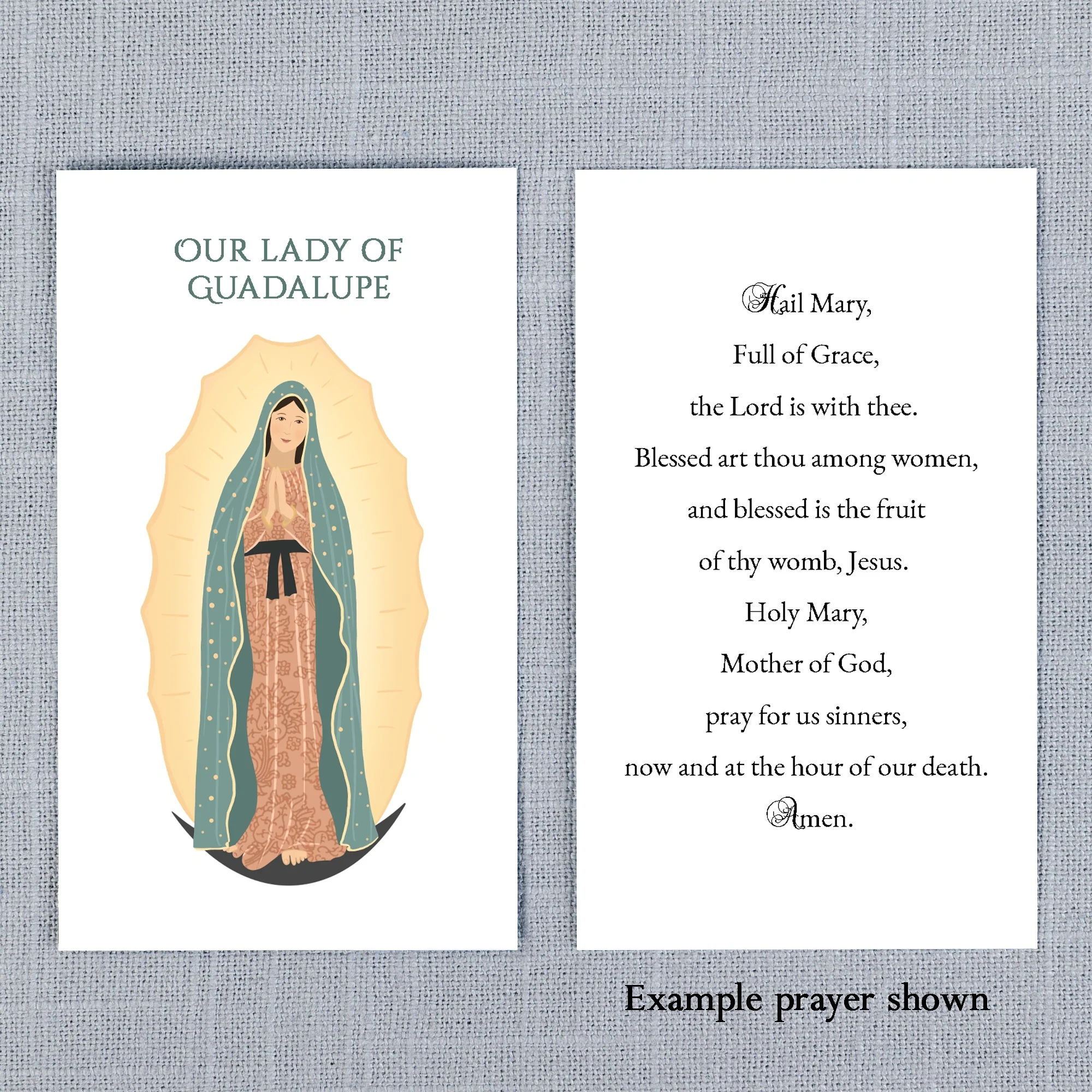 Our Lady of Guadalupe Personalized Prayer Card