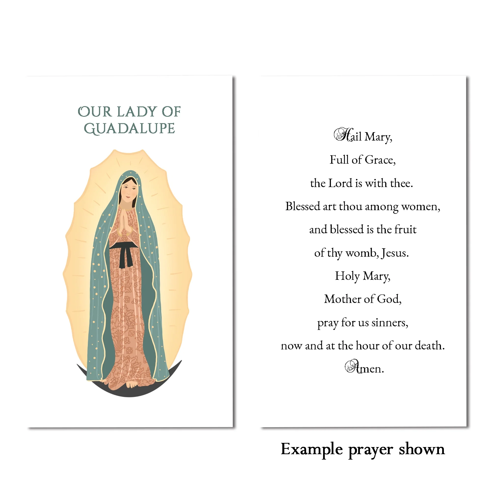 Our Lady of Guadalupe Personalized Prayer Card - Image 2