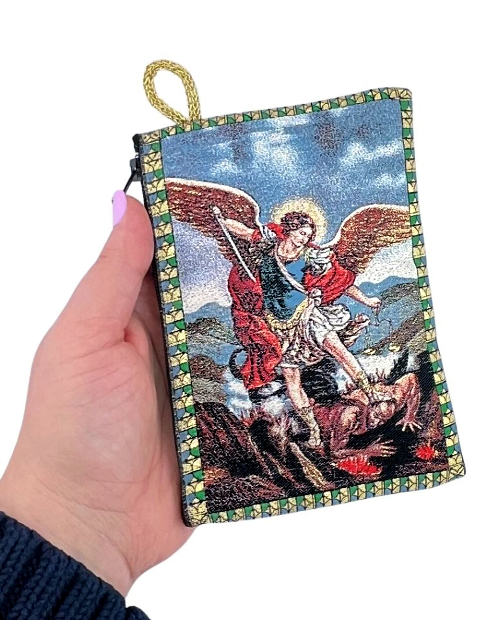 Our Lady of Guadalupe & St. Michael Two Sided Rosary Pouch - Image 5