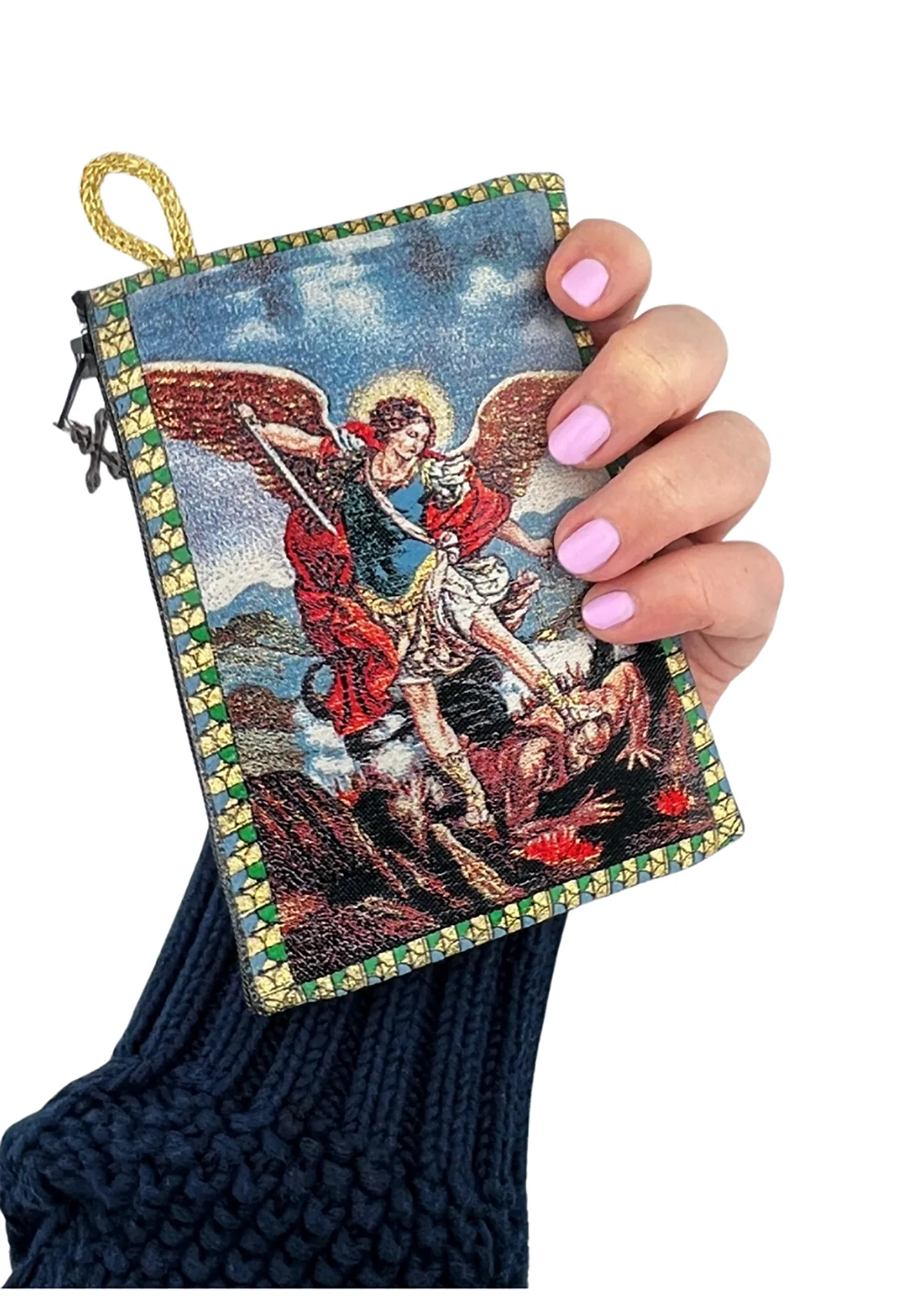 Our Lady of Guadalupe & St. Michael Two Sided Rosary Pouch - Image 6