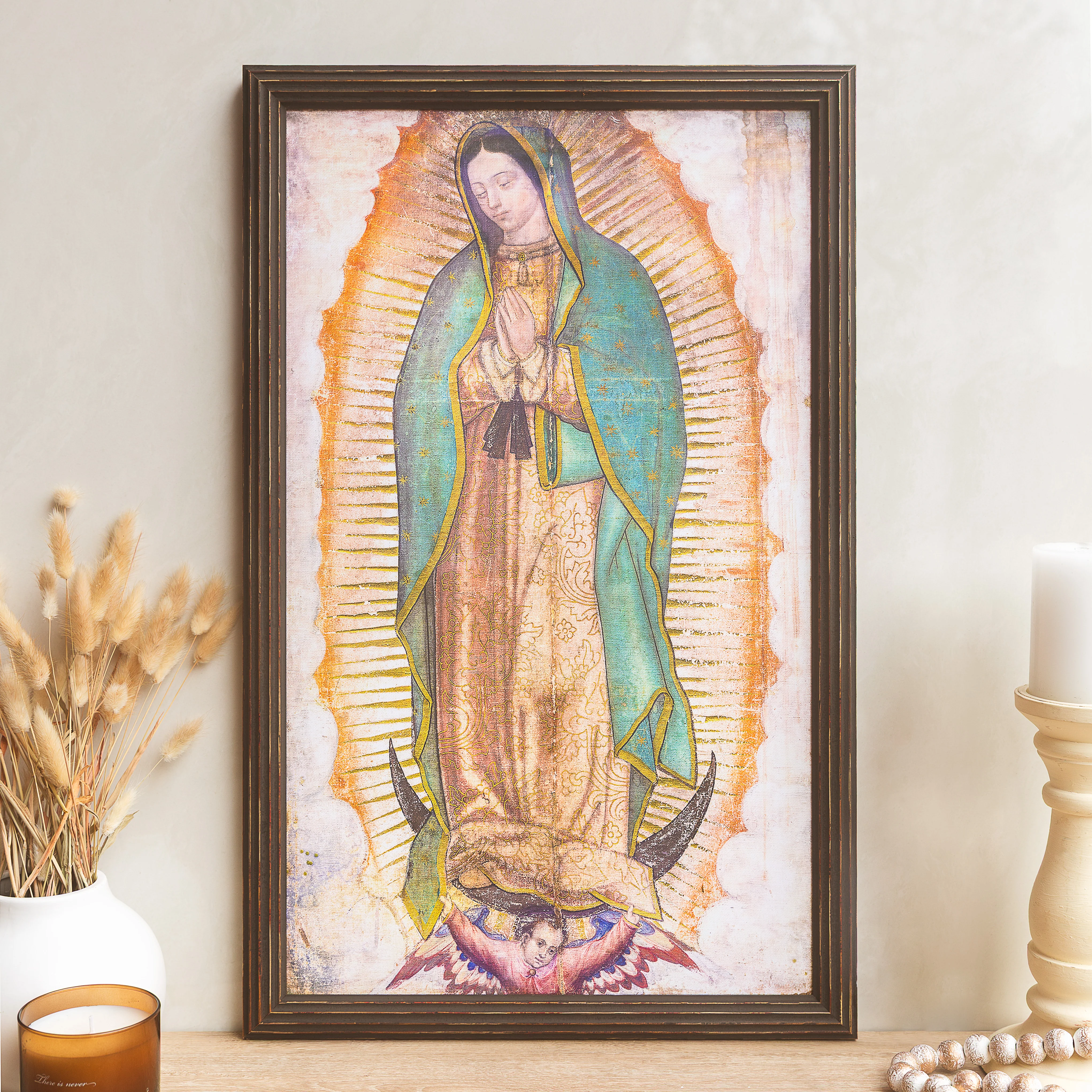 Our Lady of Guadalupe Tilma Framed Canvas Print - Image 2
