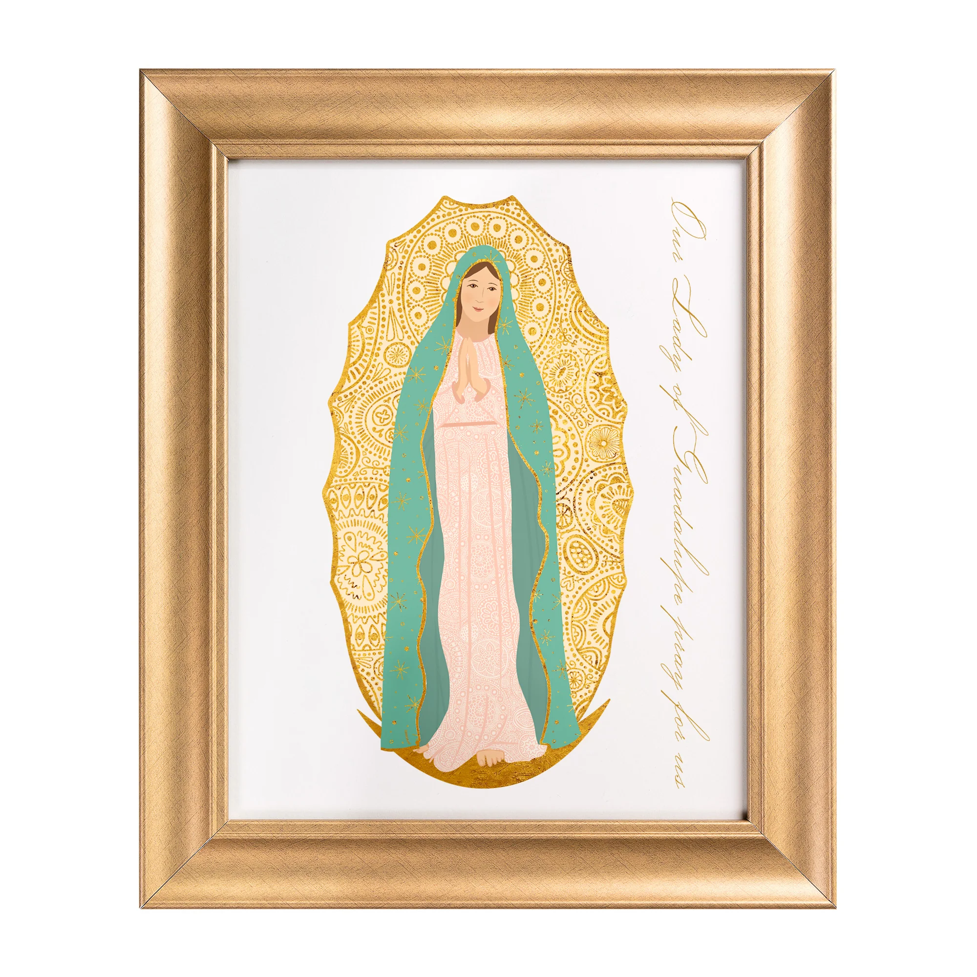 Our Lady of Guadalupe Toile Framed Art Print - 11" x 14" - Image 2