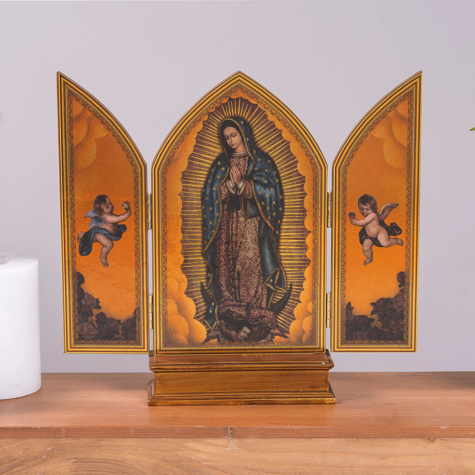 Our Lady of Guadalupe Triptych - 10"