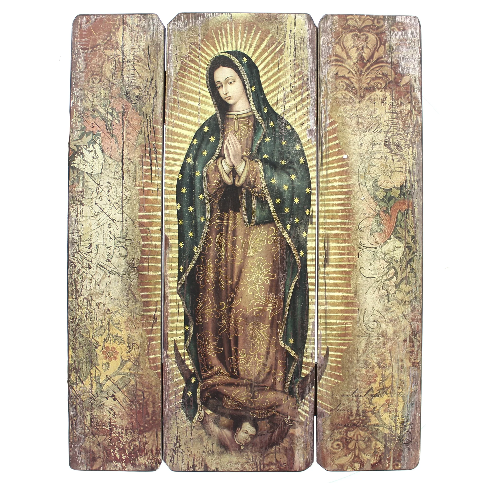 Our Lady of Guadalupe Wooden Wall Plaque