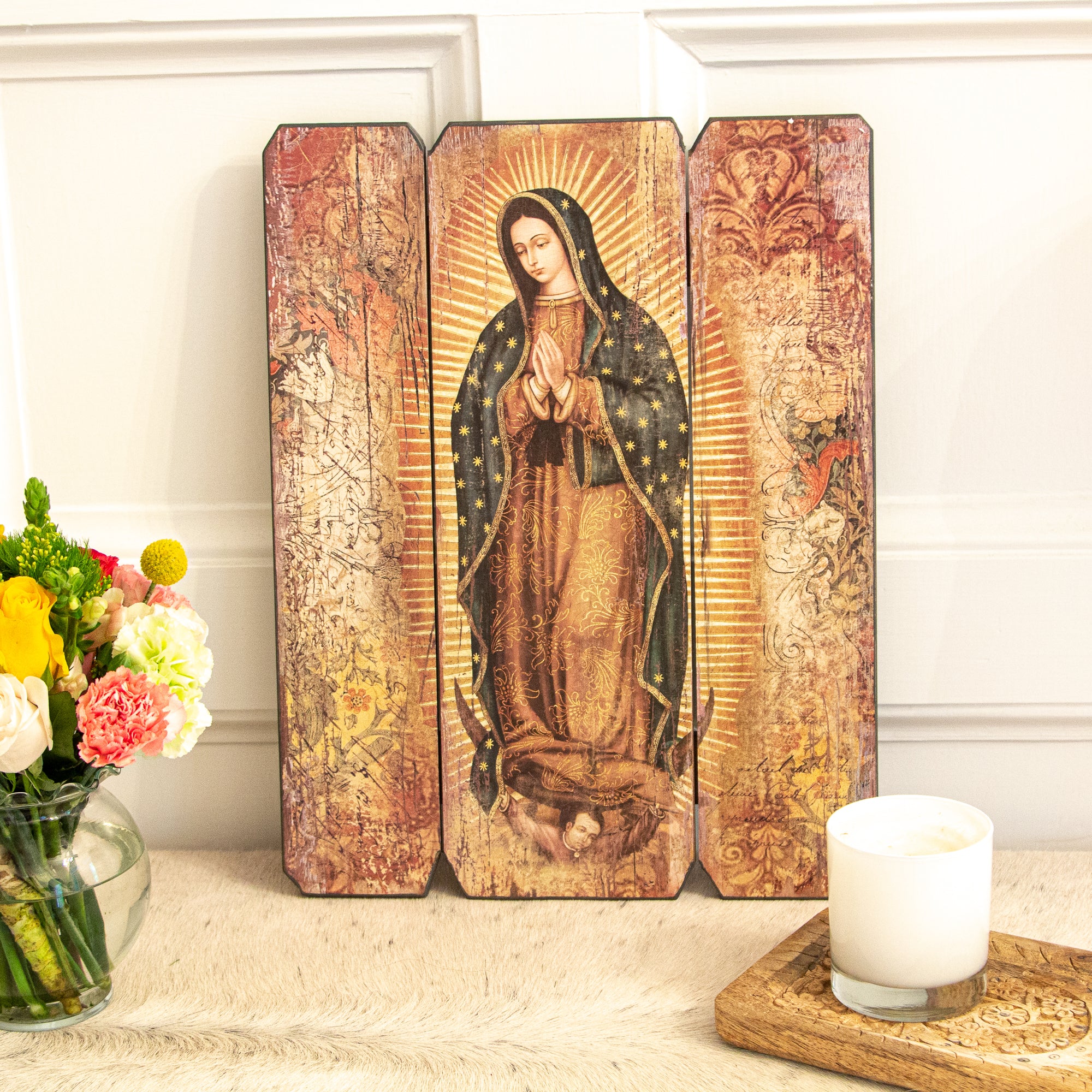 Our Lady of Guadalupe Wooden Wall Plaque - Image 2