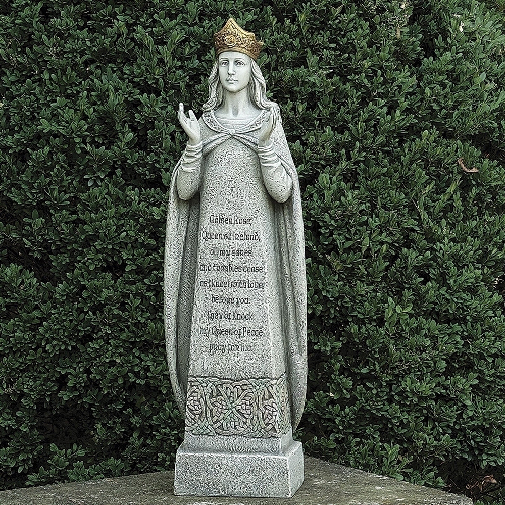 Our Lady of Knock Queen of Ireland Garden Statue - 24"