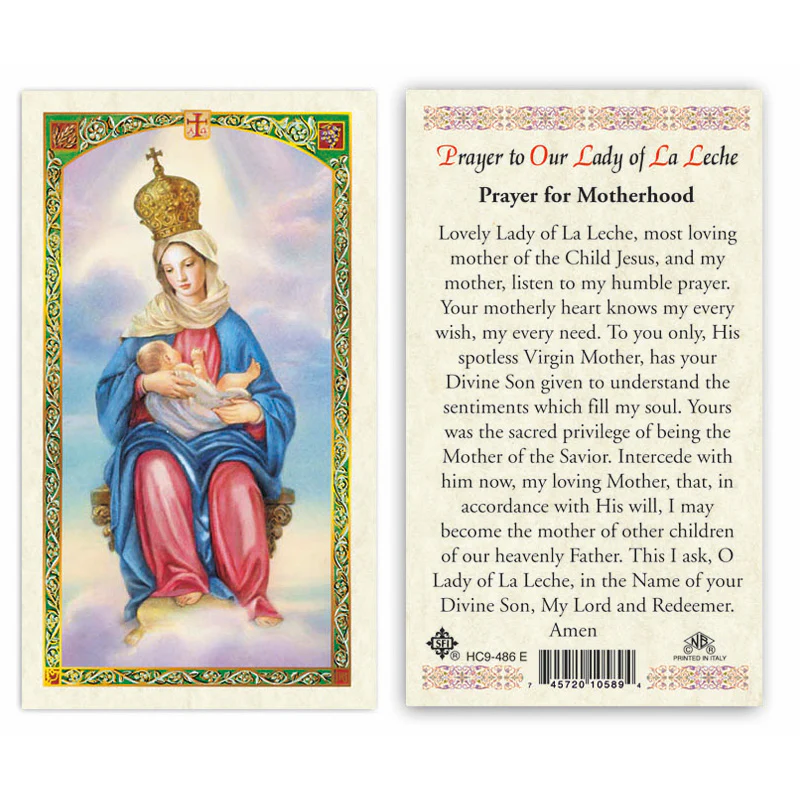 Our Lady of La Leche Prayer Card