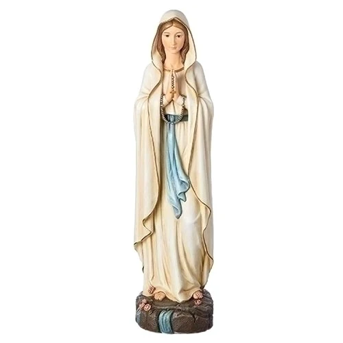 Our Lady of Lourdes Color Statue - Image 2