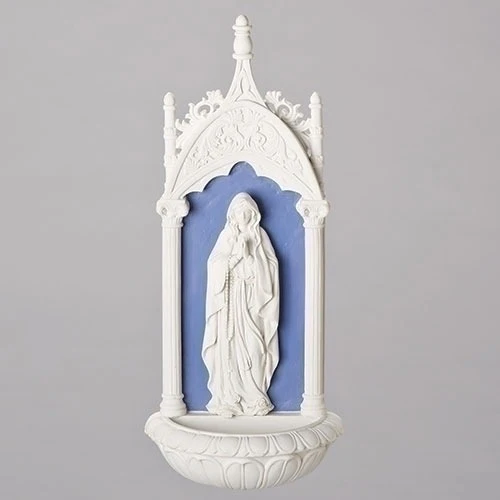 Our Lady of Lourdes Font - Della Robbia Style