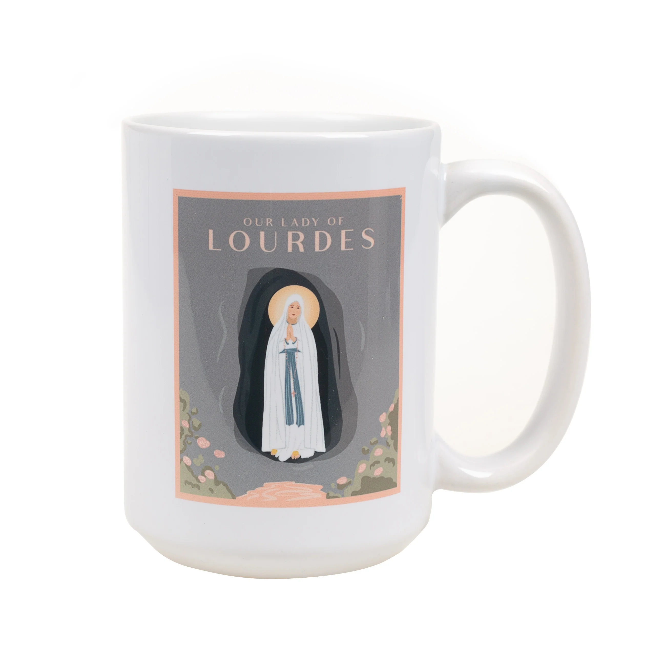 Our Lady of Lourdes Travel Print Mug - Image 2