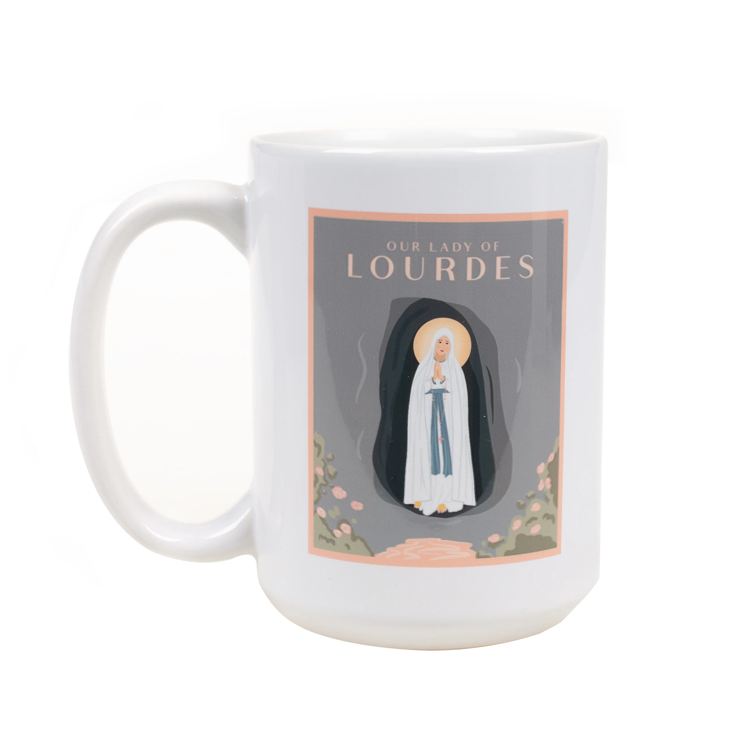 Our Lady of Lourdes Travel Print Mug - Image 3