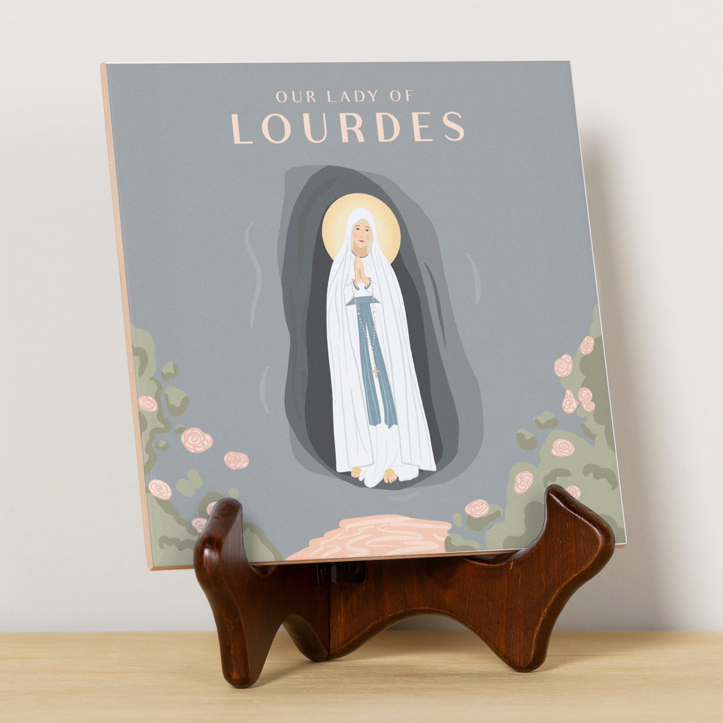 Our Lady of Lourdes Travel Print Tile