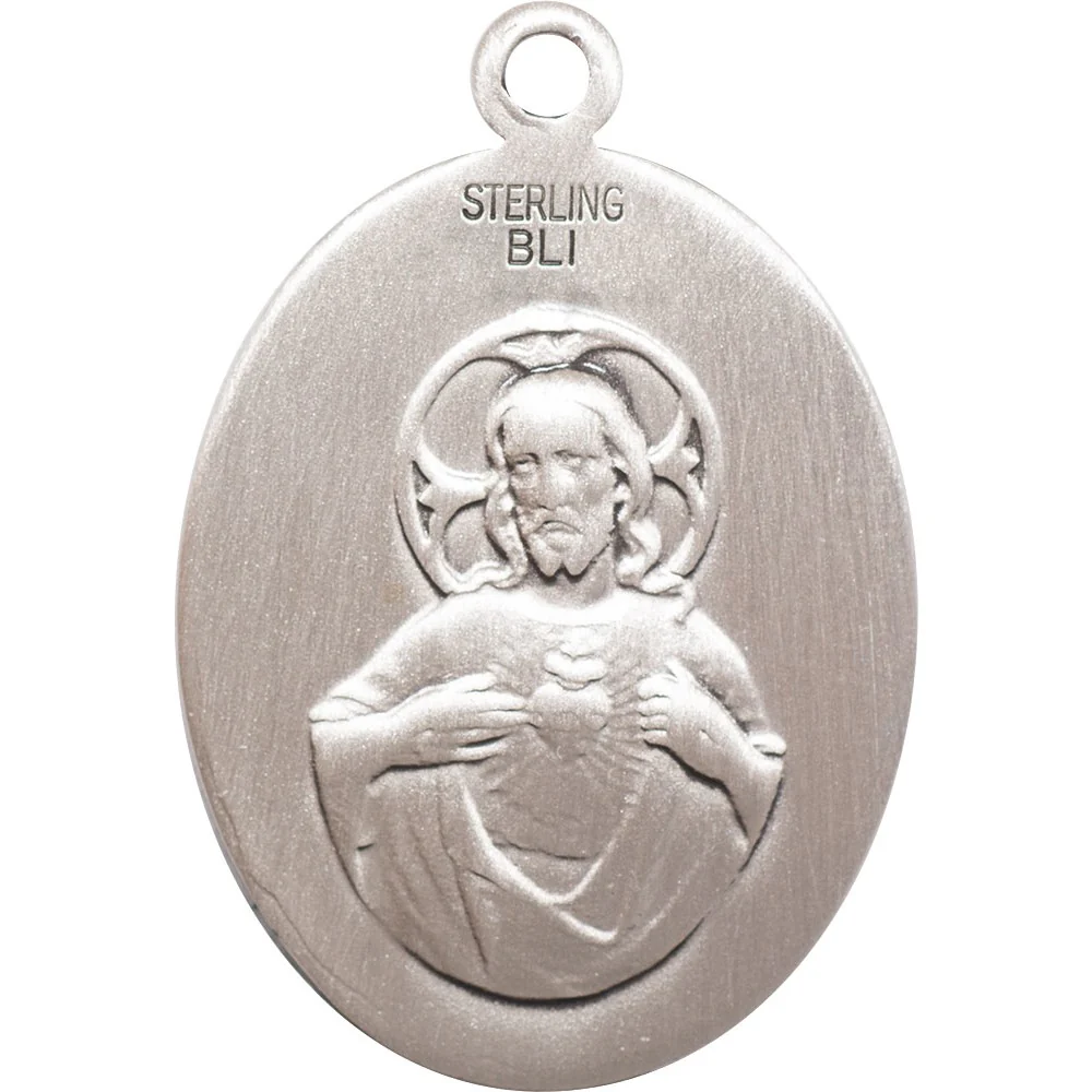 Our Lady of Mount Carmel Pendant with Chain, Bliss, Sterling Silver - Image 2