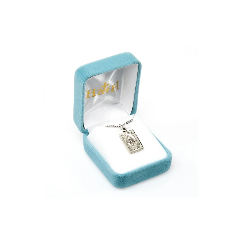Our Lady of Mount Carmel Sterling Silver Scapular Medal - Image 2