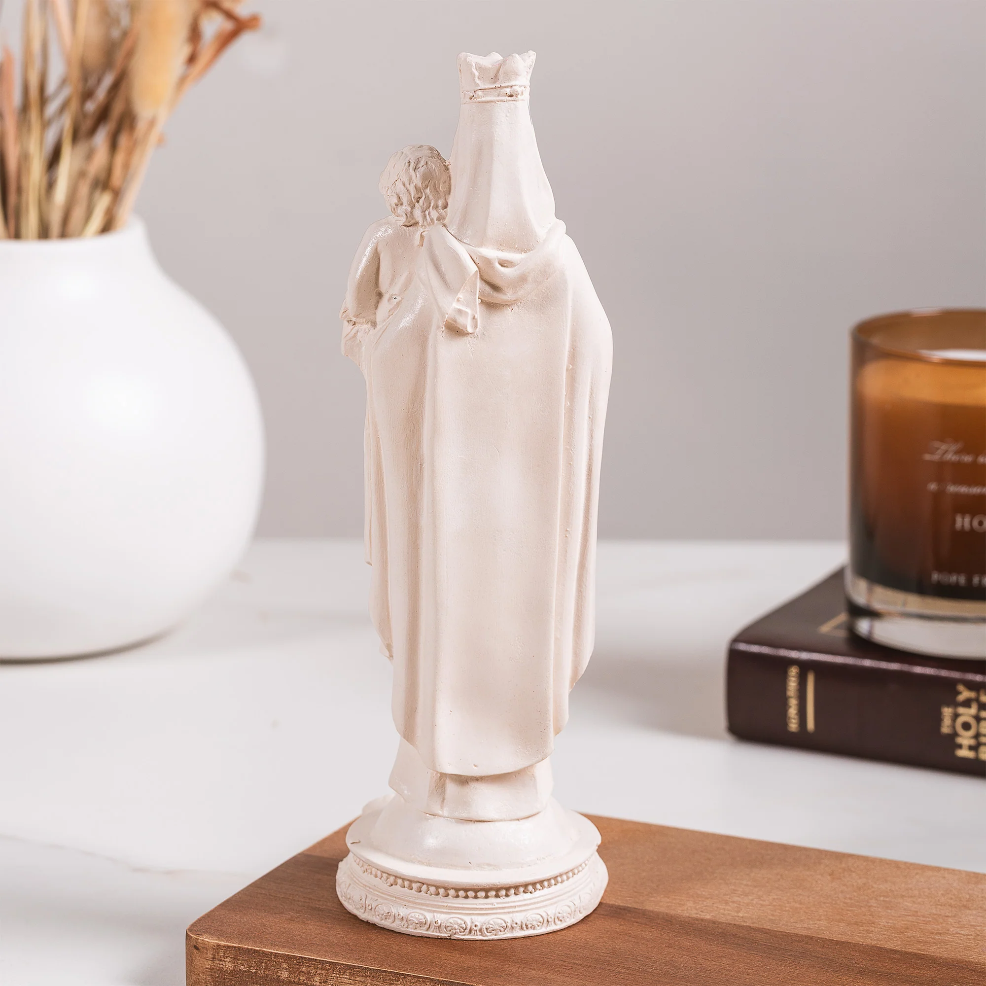 Our Lady of Mt. Carmel Statue - White or Hand Painted - 9" - Image 2