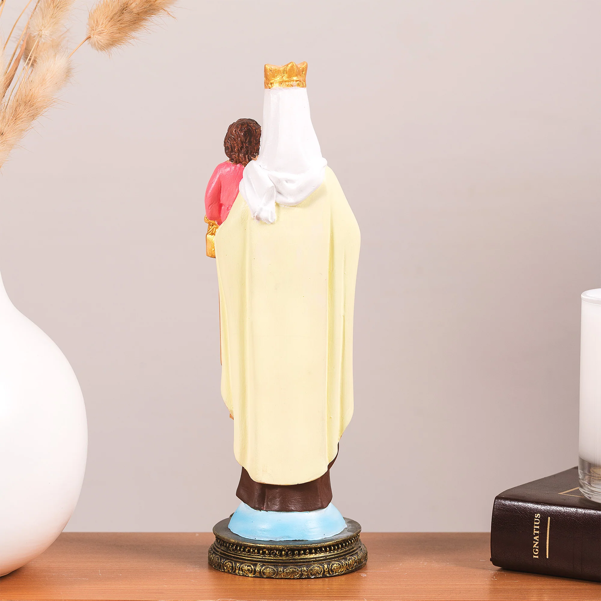 Our Lady of Mt. Carmel Statue - White or Hand Painted - 9" - Image 6