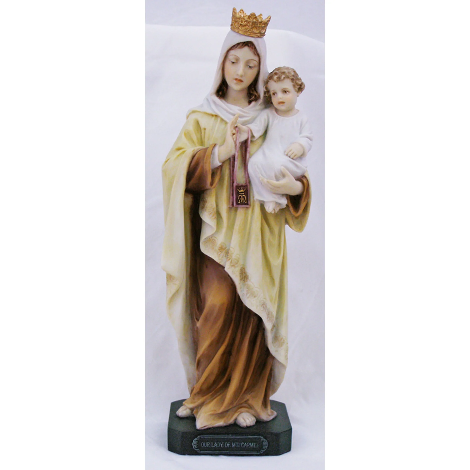 Our Lady of Mt. Carmel Veronese Statue, 10 inch - Image 2
