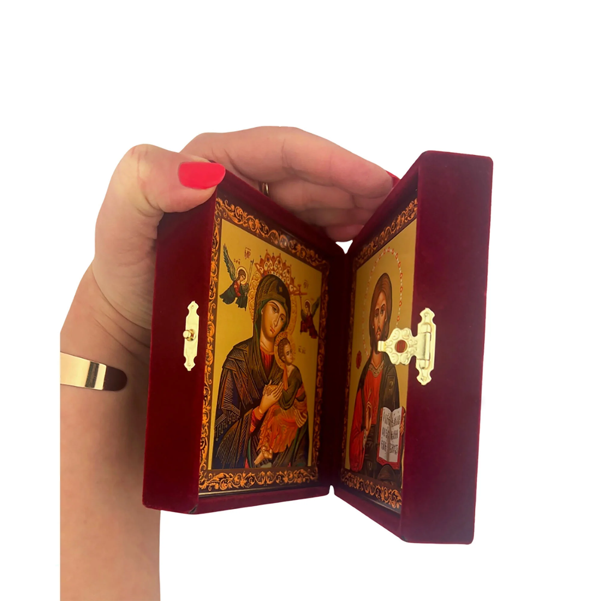 Our Lady of Perpetual Help & Christ the Teacher Icon Diptych - Image 3