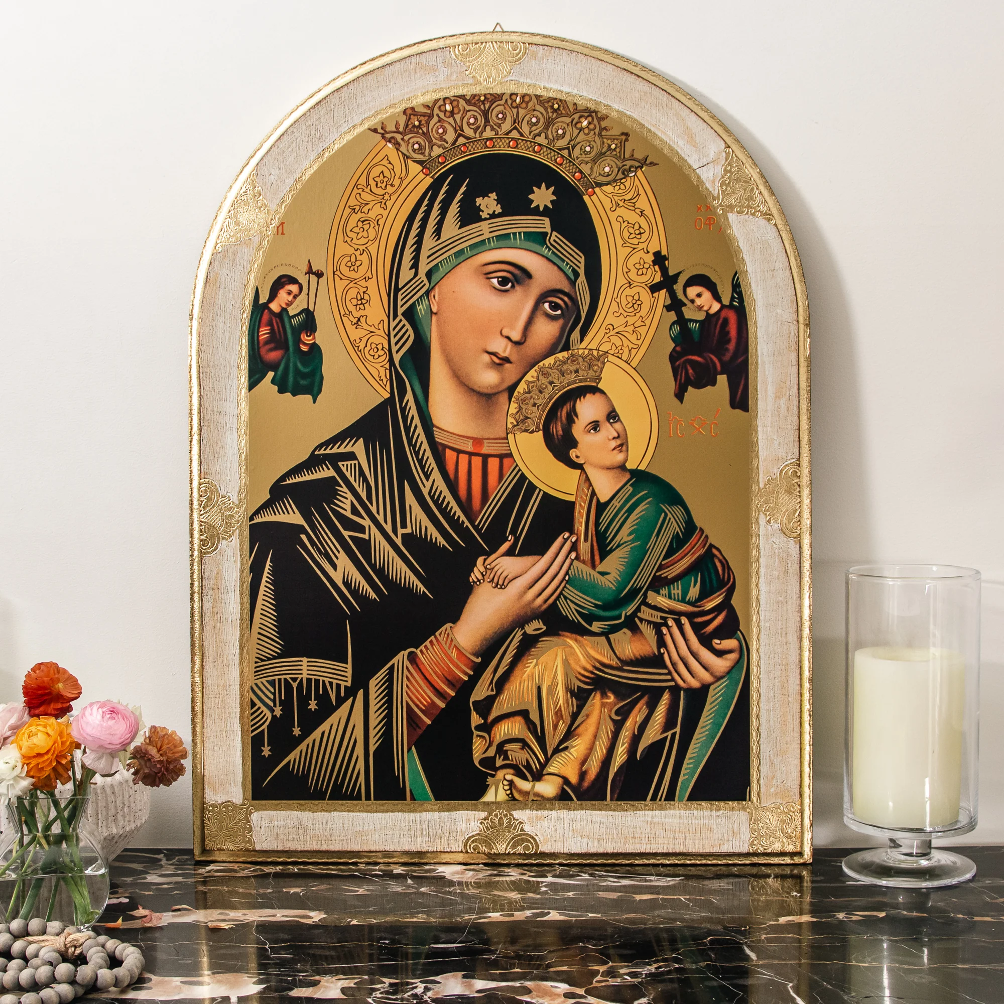 Our Lady of Perpetual Help Florentine Plaque