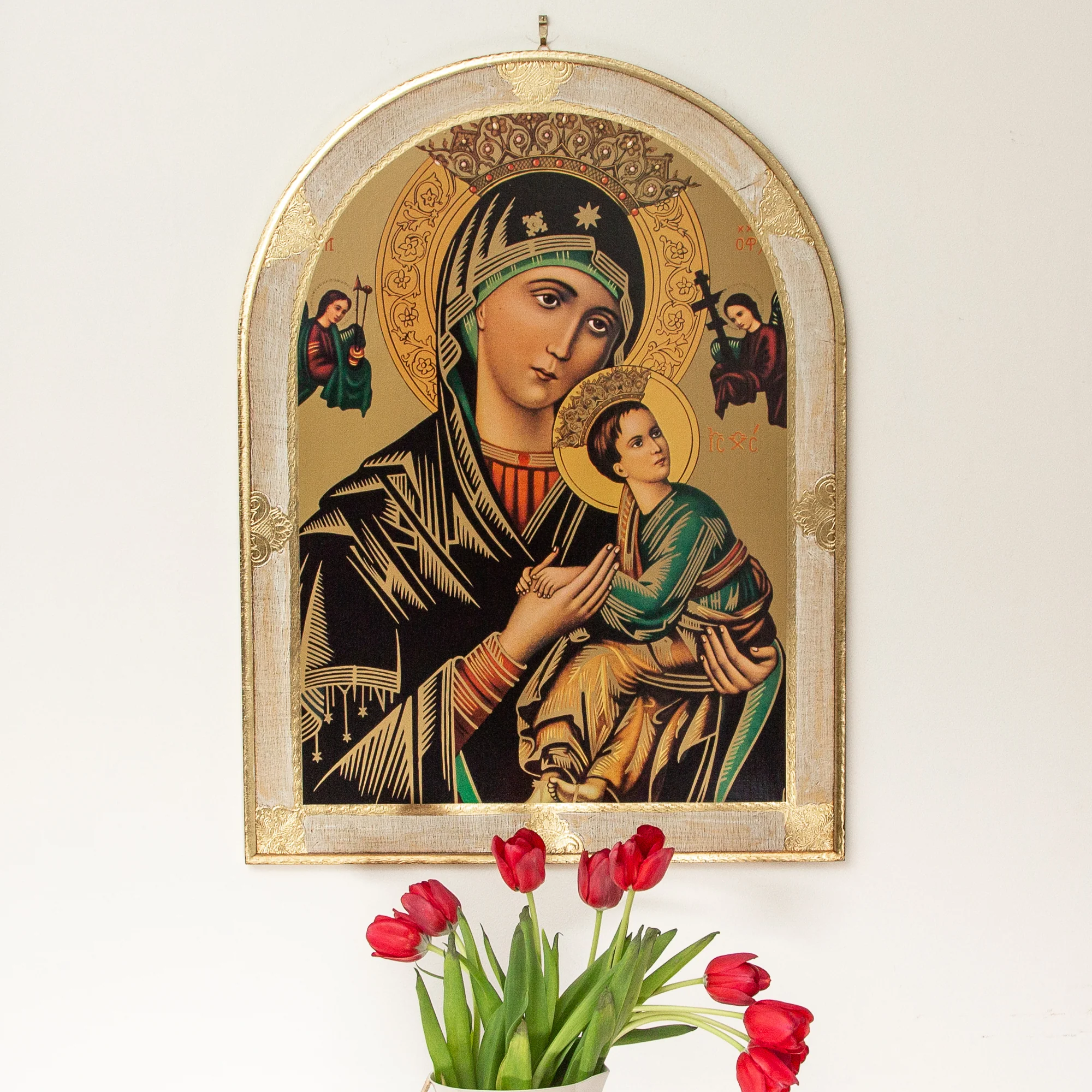 Our Lady of Perpetual Help Florentine Plaque - Image 2