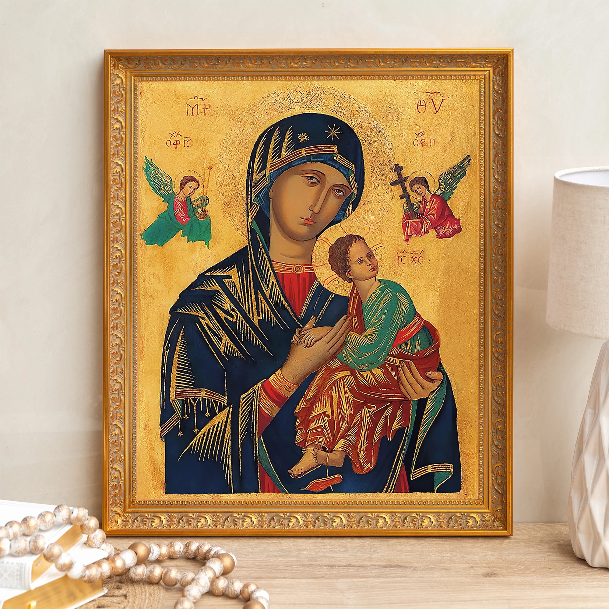 Our Lady of Perpetual Help Framed Canvas - Sacred Signature Collection