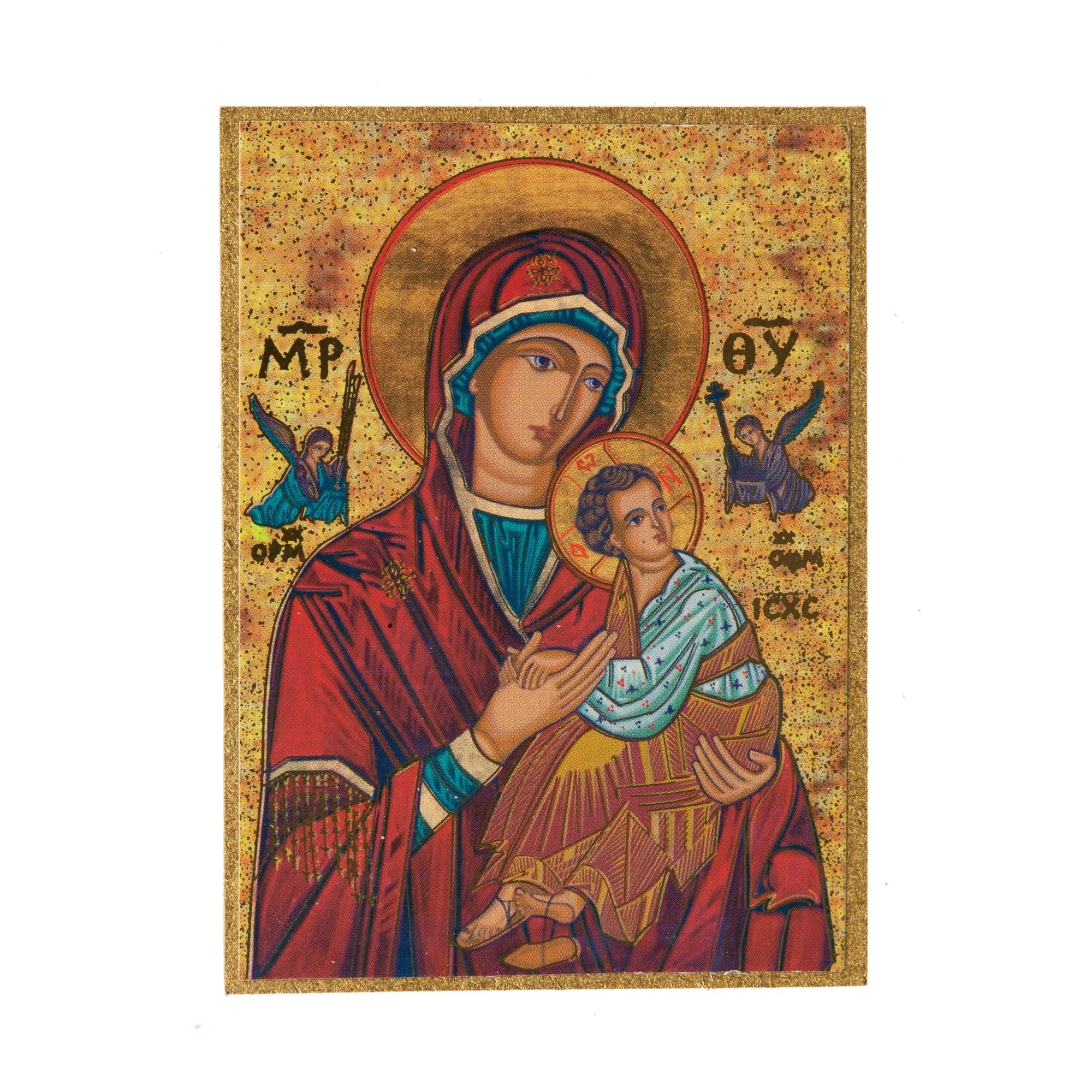 Our Lady of Perpetual Help Italian Miniature Icon - Image 2