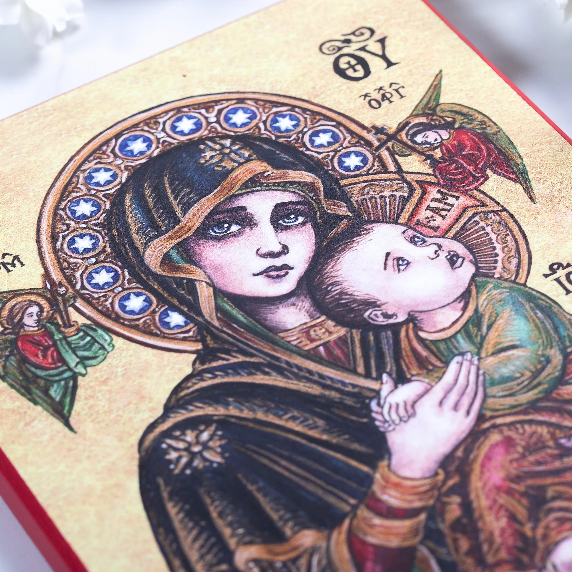 Our Lady of Perpetual Help Modern Icon Plaque - 8" x 10" - Image 4
