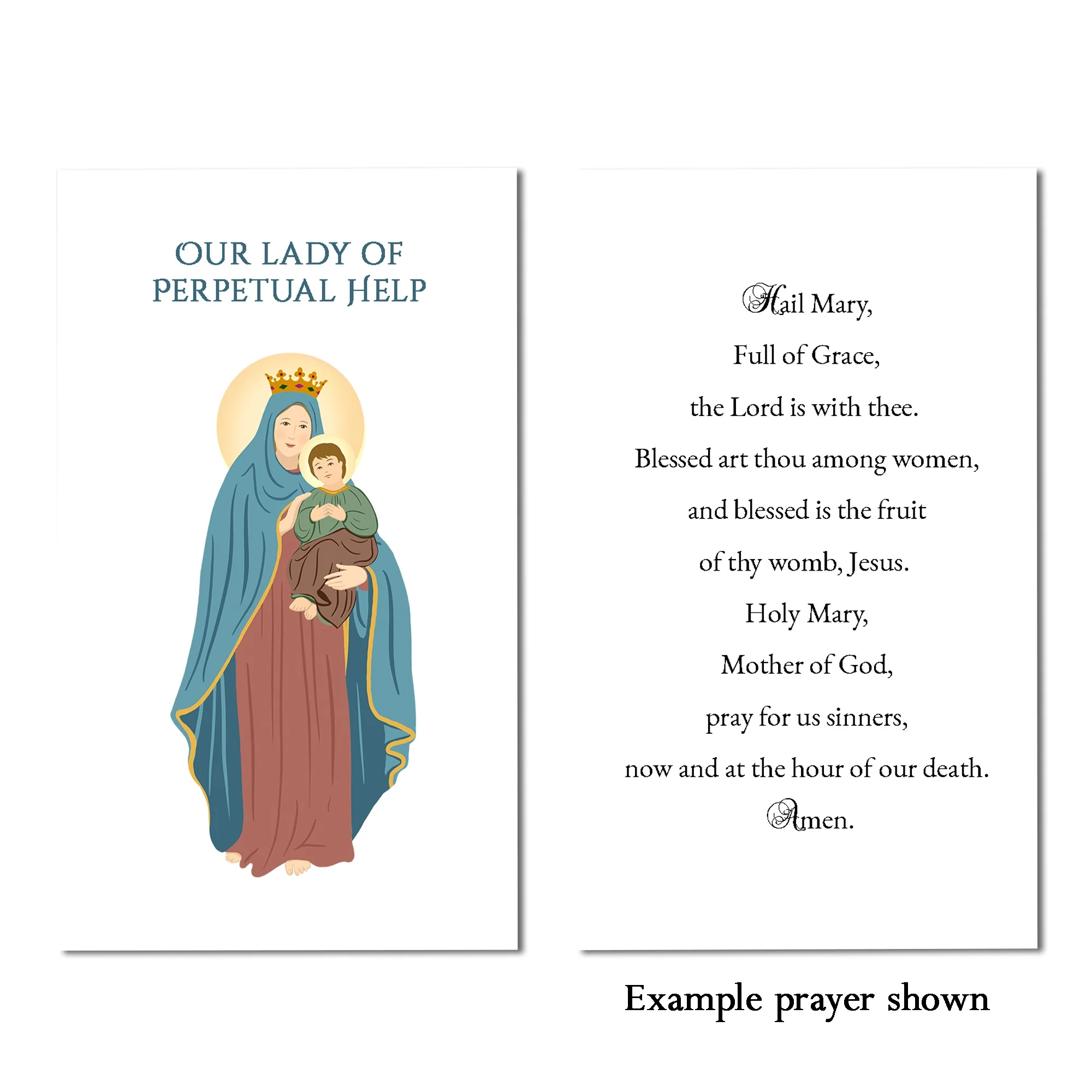 Our Lady of Perpetual Help Personalized Prayer Card - Image 2