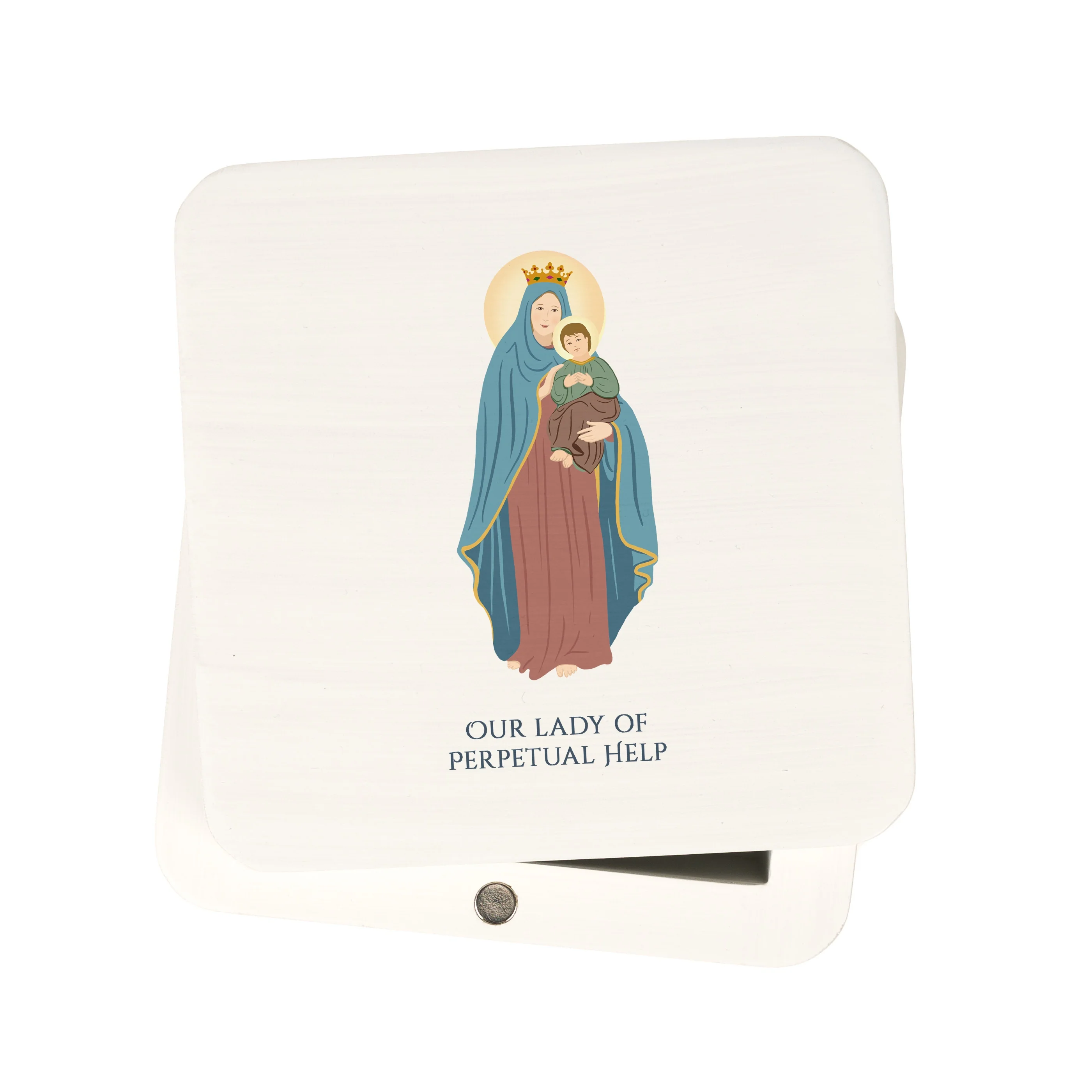 Our Lady of Perpetual Help White Magnetic box - Image 2