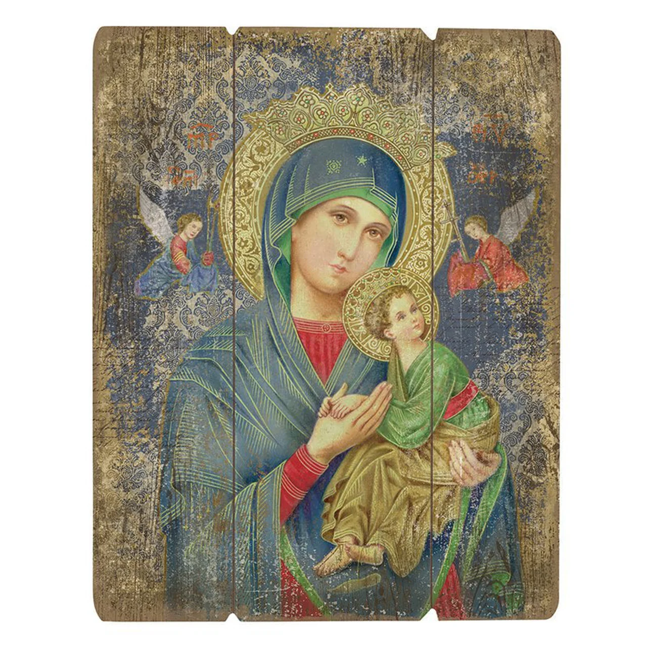 Our Lady of Perpetual Help Wooden Wall Plaque
