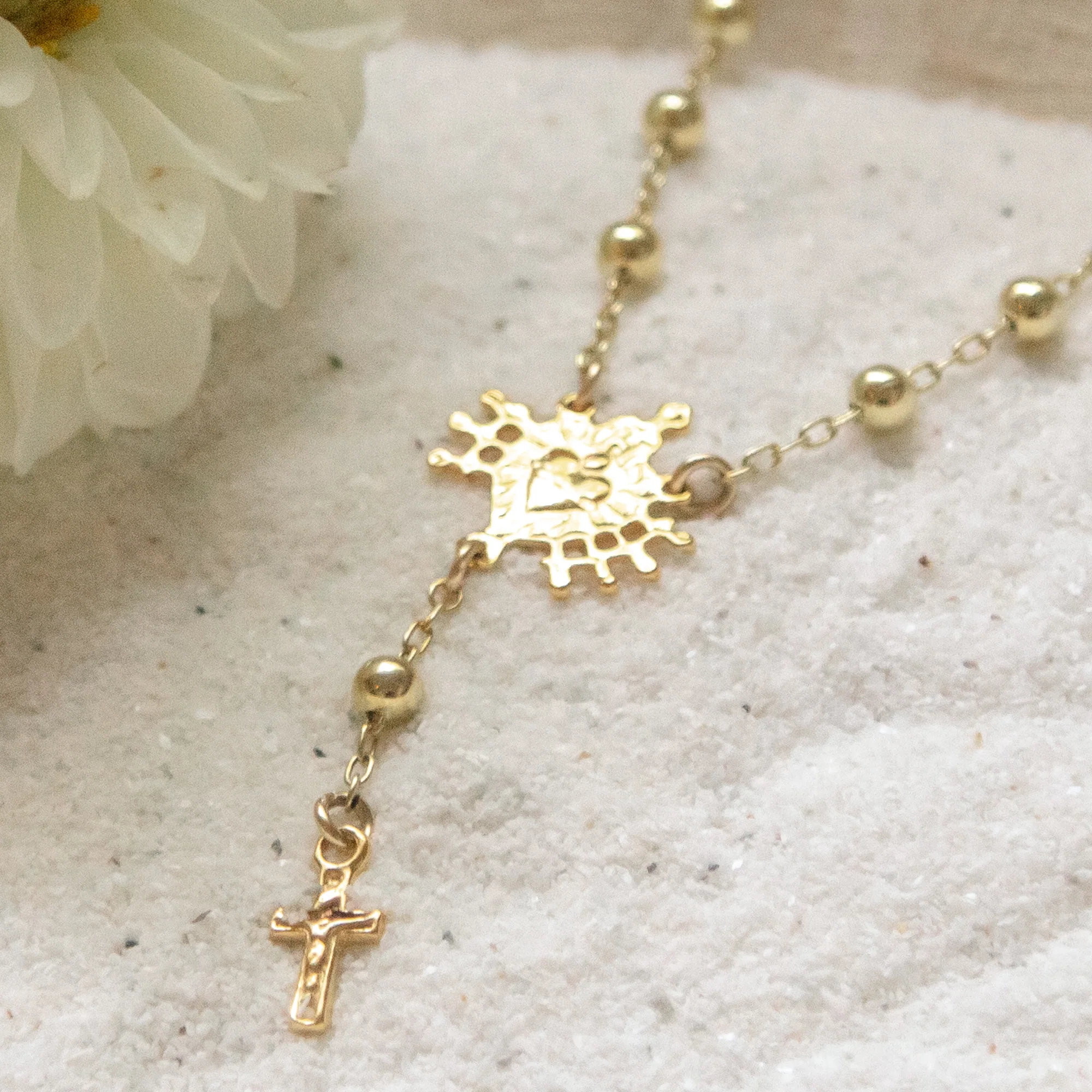 Our Lady of Sorrows Gold Necklace
