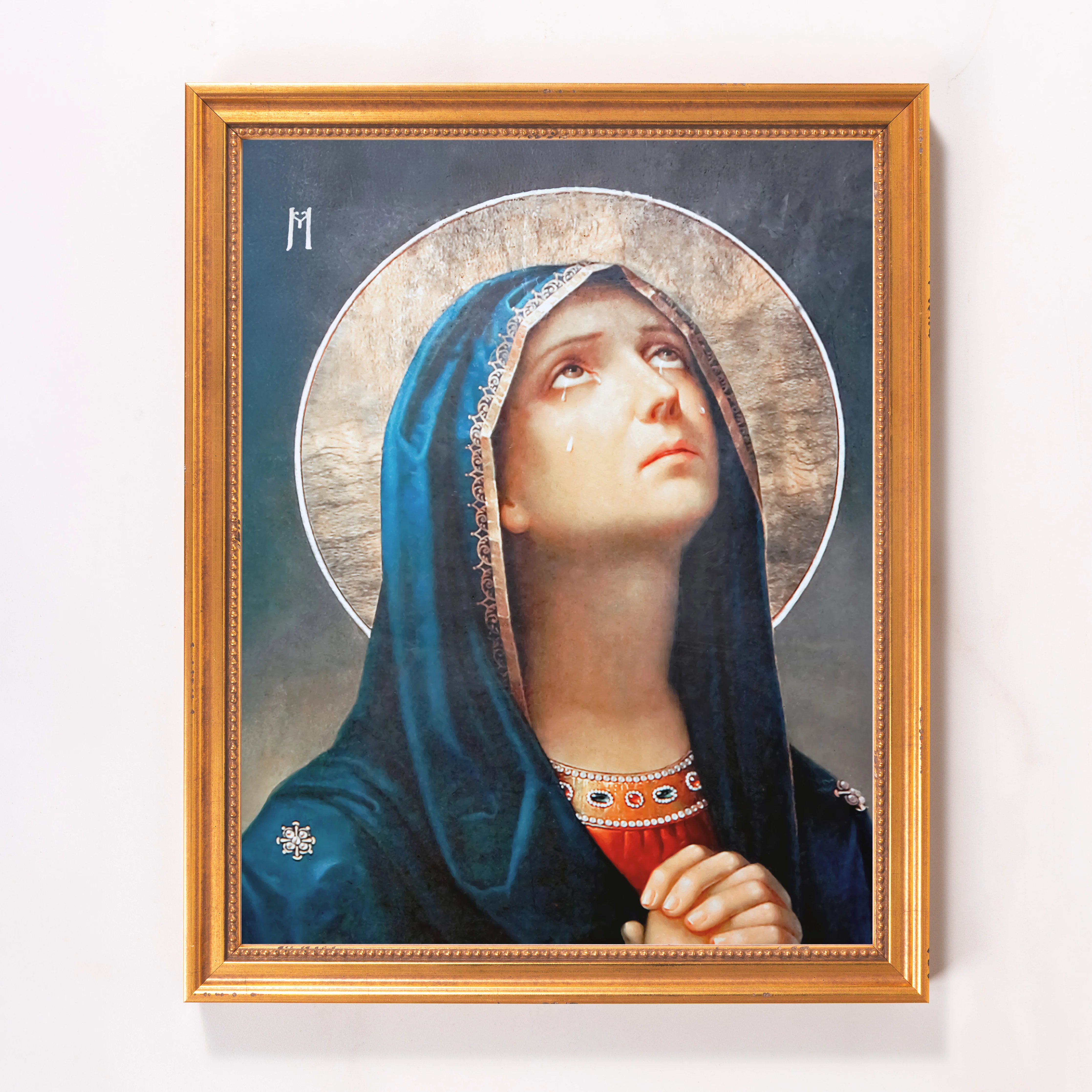 Our Lady of Sorrows in Prayer Framed Canvas - Sacred Classics Collection - Image 5